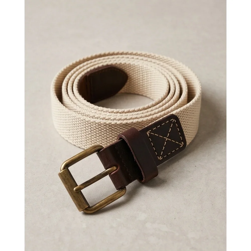 Womens Vintage Belt Lot Braided Gold White Casual Jean Dress Belt Set of‎ 3 L XL